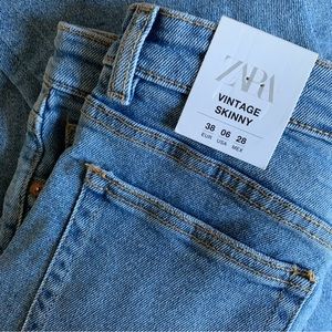 Zara High Rise Vintage Skinny Ankle Length Jeans
